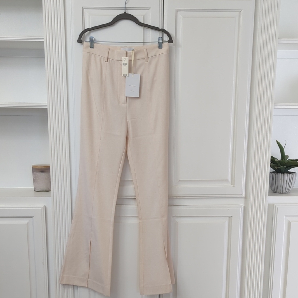 Women's Significant Other Woven Pink Flared Dress Pants